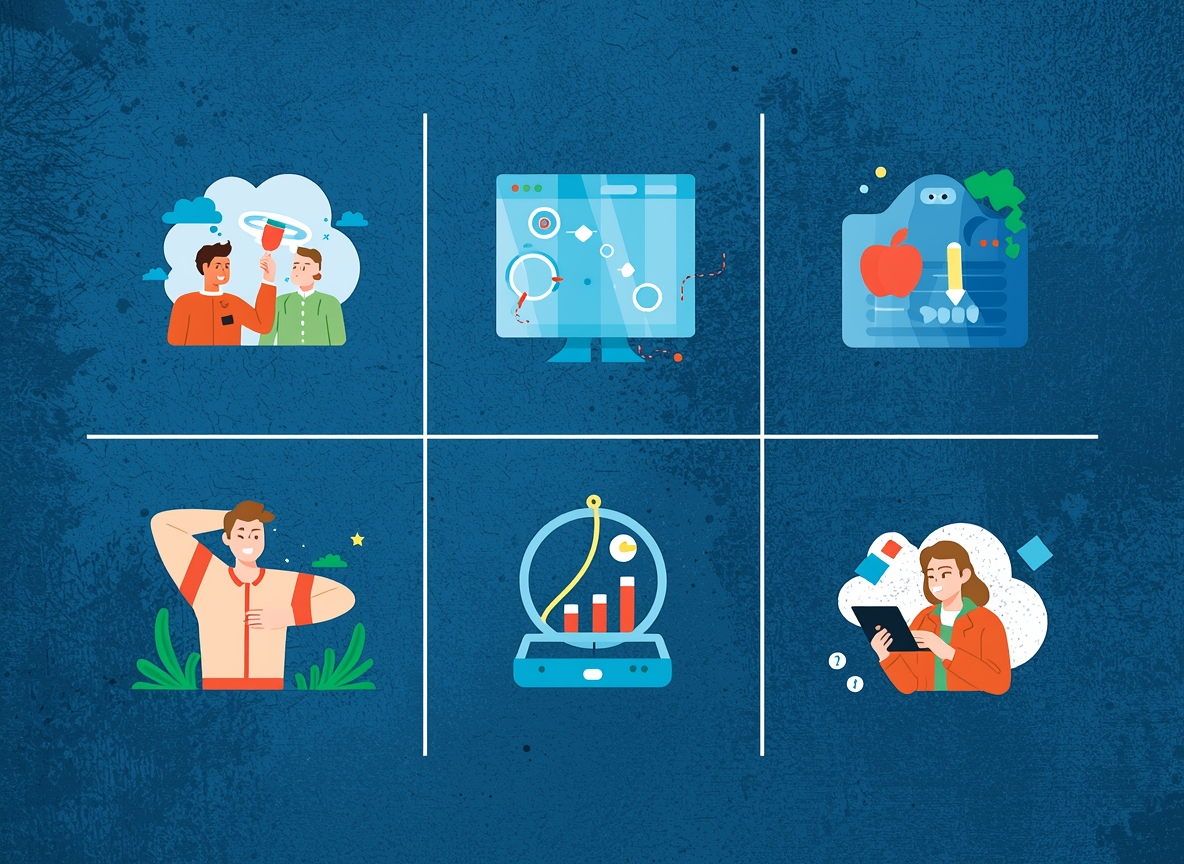 Illustration av strukturerad dag uppdelad i block